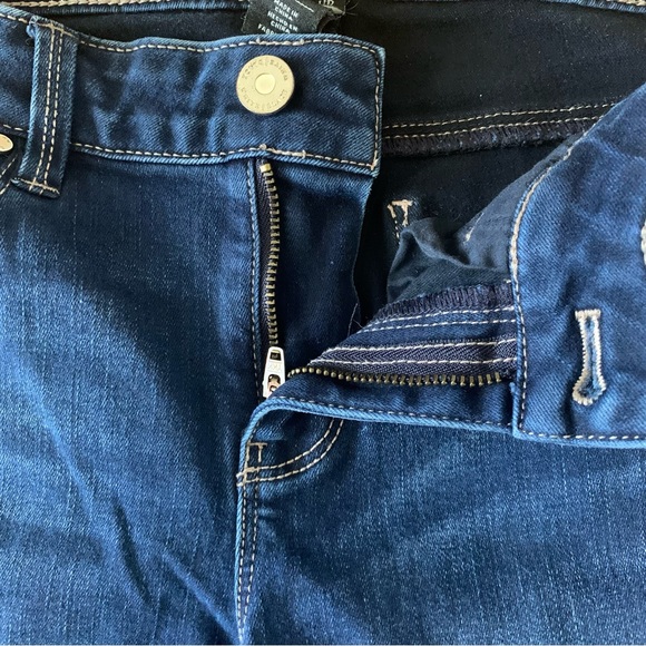 White House Black Market Contour Boot Leg Women Size 2R Blue Jeans Dark Wash - Picture 4 of 10